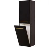 Szafki łazienkowe - Gante Słupek łazienkowy wiszący z koszem czarny mat 143x40 cm Belli Gold BEL-C-RW/K - miniaturka - grafika 1