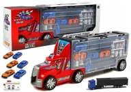 Samochody i pojazdy dla dzieci - Import LEANToys Tir Ciężarówka z Autkami Sorter Resoraki Akcesoria 4413 - miniaturka - grafika 1