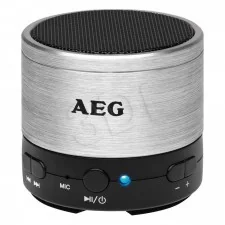 AEG BSS 4826 system dźwiękowy Bluetooth/USB/AUX-IN w zestawie telefon konferencyjny, akumulator, aluminiowa obudowa srebro - Akcesoria do MP3 - miniaturka - grafika 2