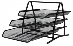 Q-CONNECT Zestaw na biurko Office Set, metalowy, 3 szufladki, czarny KF00823 - Półki na dokumenty - miniaturka - grafika 4