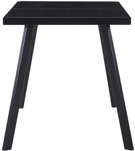 vidaXL Stół jadalniany, czarny, 140 x 70 x 75 cm, hartowane szkło - Stoły - miniaturka - grafika 3