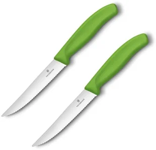 Victorinox 2 noże do pizzy ząbk 12 cm zielone 6.7936.12L4B - Noże kuchenne - miniaturka - grafika 3