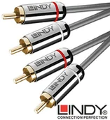 Kable - Lindy Cromo Line 35347 Kabel 2x RCA - 2x RCA - 3m 35337 - miniaturka - grafika 1