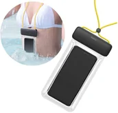 Etui i futerały do telefonów - Baseus Etui wodoodporne wodoszczelne do telefonu 7,2 IPX8 Czarno-żółty ACFSD-DGY - miniaturka - grafika 1