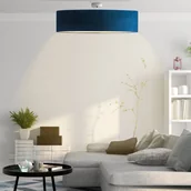 Lampy sufitowe - LYSNE Plafon GRENADA VELUR fi 80 cm kolor morski - miniaturka - grafika 1