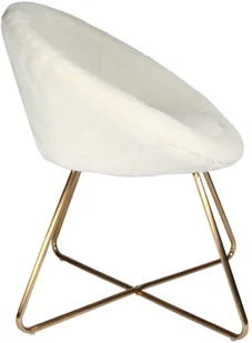 Intesi Fotel Karl Velvet Furry beżowy - Fotele - miniaturka - grafika 3