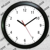 Zegary - Atrix Antyzegar na ścianę z czarną ramką AC930 - miniaturka - grafika 1