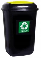 Kosze na śmieci - Kosz Do Segregacji Śmieci ,,szkło'' 45L Zielony - miniaturka - grafika 1