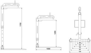 808 HYLDROBLE Widły do palet grzebieniowe udźwig 2 T długość wideł 1000mm robocza 170cm) 80879544 79544-uniw - Wyposażenie gospodarstwa rolnego - miniaturka - grafika 2