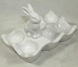 Pigmejka Podstawka na jajka z zajączkiem PIGMEJKA, biała, 13,5x20x12 cm - Wielkanoc - miniaturka - grafika 9