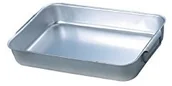 Patelnie - Pentole Agnelli Naczynie do pieczenia pentole agnelli prostokątna z prostokątami z 2 ruchomymi uchwytami, aluminium, srebrny ALMA15040 - miniaturka - grafika 1