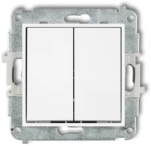 Karlik Mechanizm łącznika świecznikowego w stylu amerykańskim biały MINI MWPUS-2 - Wyłączniki światła i elektryczne - miniaturka - grafika 2