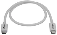 Kable USB - StarTech com com Thunderbolt 3 Cable 40Gbps - White - Thunderbolt USB-C DP - Thunderbolt cable - 50 cm TBLT34MM50CW - miniaturka - grafika 1