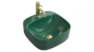 Umywalka Nablatowa Zielona Luiza 42 Green Mat Rea - Umywalki - miniaturka - grafika 2