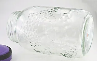 Biowin Browin Słój szklany 3L wytłaczany zdobiony z pokrywą z rączką 131733 - Pojemniki kuchenne - miniaturka - grafika 7