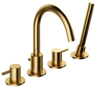 Baterie wannowe i prysznicowe - Omnires Bateria wannowa złota Simplon - miniaturka - grafika 1