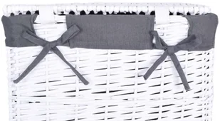 Lumarko Lumarko Kosz wiklinowy 40x30x60 cm - 72L - biało-szary K.WIK. BIAŁY SZARY L  Goc - Kosze wiklinowe - miniaturka - grafika 5