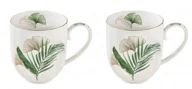 Kubki - Nuova Cer Easy life r2s KUBKI PORCELANOWE Exotique - Egzotyczne Liście - ze złoceniami KOMPLET 2 Szt. 1281 EXOT - miniaturka - grafika 1