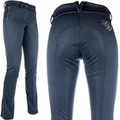 Bryczesy - HKM SPORTS EQUIPMENT Lauria Garrelli Jodhpur spodnie do jazdy konnej -Moena Softshell Plain, niebieski, 20 - miniaturka - grafika 1