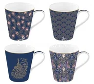 Kubki - Nuova Cer Easy life r2s KUBKI PORCELANOWE - COFFEEMANIA PEACOCK paw - KPL. 4 Szt. R0128PECK - miniaturka - grafika 1