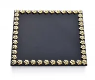 Świeczniki - Art Mondex ELIA BLACK Podstawka dekoracyjny 20x20xh1cm - miniaturka - grafika 1