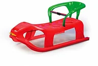 Sanki i ślizgacze - Jamara JAMARA Snow Play sanki z oparciem Snow-Star 90 cm czerwone, 460366 - miniaturka - grafika 1