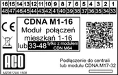 Akcesoria do domofonów i wideodomofonów - ACO CDNA M1-16 Moduł dzwonienia do centrali CDNA CDNA M1-16 - miniaturka - grafika 1