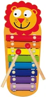 Instrumenty muzyczne dla dzieci - Bino Metalowy ksylofon Lew, 33 x 14 x 3 cm - miniaturka - grafika 1