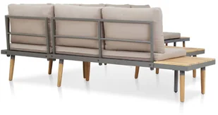 vidaXL 5-cz. zestaw mebli ogrodowych, poduszki, drewno akacjowe, brąz - Meble ogrodowe vidaXL 5-cz. zestaw mebli ogrodowych, poduszki, drewno akacjowe, brąz - Meble ogrodowe - miniaturka - grafika 4