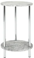 Ławy i stoliki kawowe - Haku-Möbel Haku meble 15610 stolik pomocniczy, wózek metalowy, beton wygląd-chrom 15634 - miniaturka - grafika 1