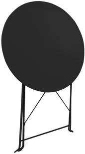 vidaXL 3-częściowy zestaw mebli bistro, czarny, stalowy - Meble ogrodowe - miniaturka - grafika 3