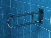 Akcesoria łazienkowe - Makoinstal Poręcz uchylna łukowa dla niepełnosprawnych PSP/PSM 660 60 cm stal nierdzewna PSP 660 - miniaturka - grafika 1