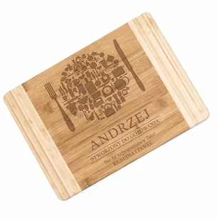 Murrano Deska bambusowa do krojenia z grawerem dla niego na imieniny DSK-BMB2-035 - Gadżety dla niej i dla niego - miniaturka - grafika 6