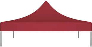 VidaXL Dach namiotu imprezowego, 3 x 3 m, burgund, 270 g/m 315322 VidaXL - Pawilony ogrodowe - miniaturka - grafika 4