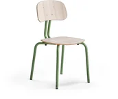 Meble do szkół i przedszkoli - AJ Produkty Krzesło szkolne YNGVE, 4 nogi, zielony, jesion, H 460 mm - miniaturka - grafika 1