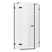 Kabiny prysznicowe - New Trendy Kabina pięciokątna 100x80 EXK-3882 Avexa Black EXK-3882 - miniaturka - grafika 1
