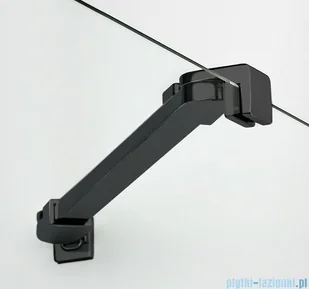 NEW TRENDY New Soleo Black 90x195 cm drzwi wnękowe wspornik skośny przejrzyste D-0241A | - Akcesoria do armatury i ceramiki - miniaturka - grafika 3