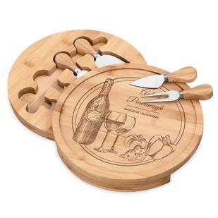 Murrano Deska drewniana do sera zestaw akcesoria grawer dla niej DSK-SER2-017 - Deski do krojenia - miniaturka - grafika 2