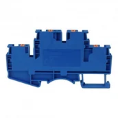 Kostki, złączki, wtyczki - Geberit DEGSON szynowa zaciskowa niebieska 4mm2 2-piętrowa 4-przewodowa 5811 DSKK4-01P-12-00A(H) - miniaturka - grafika 1