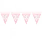 Pozostałe akcesoria kuchenne - Amscan Łańcuch chorągiewek chrześcijańskie uroczystości, różowa 128281 - miniaturka - grafika 1