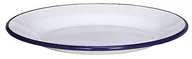 Talerze - Krüger Karl  talerz płaski husum 24 cm, nierdzewna, Biały z niebieską krawędzią, CM 99/24B - miniaturka - grafika 1