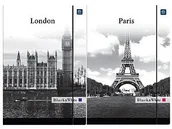 Szkolne artykuły papiernicze - Inter-druk Teczka z gumką Lux A4+ Black&White - miniaturka - grafika 1