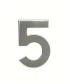 Numery na dom - Numer domu ze stali nierdzewnej 5, 2D płaski - miniaturka - grafika 1