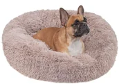 Legowiska dla psów - Legowisko dla psa 40cm, pluszowe posłanie dla psa kawowy PA0130 - miniaturka - grafika 1