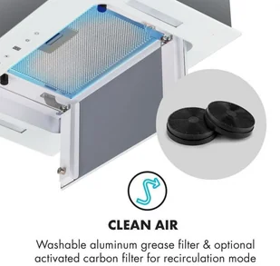 Klarstein Hektor 52 Biały (TK15-Hektor-WH) - Okapy kuchenne - miniaturka - grafika 5