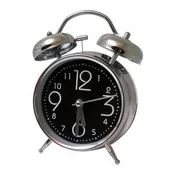 Zegary - Atrix Super cichy budzik metalowy z dzwonkami #1 ATB045B - miniaturka - grafika 1