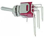 Podzespoły elektroniczne - Velleman Przełącznik dźwigniowy 90° VERTICAL SUBMINIATURE TOGGLE SWITCH DPDT ON-ON TS-9 - miniaturka - grafika 1