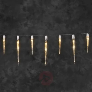 Konstsmide 2736 802 diod LED sople lodu kurtyna świetlna/na zewnątrz (IP44)/32 czop/48 Amber/zewnętrzny transformator 24 V/biały kabel 2736-802 - Pozostałe oświetlenie - miniaturka - grafika 2