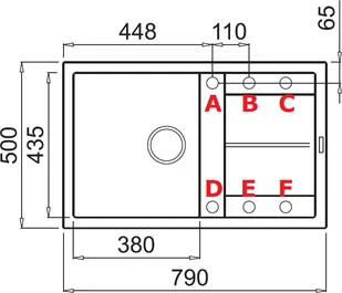 Elleci Zlew UNICO 300 dove grey K93) KERATEK LKU30093) - Zlewozmywaki - miniaturka - grafika 2