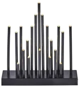 Oświetlenie świąteczne - EMOS LED Świecznik bożonarodzeniowy 20xLED/3xAA czarny - miniaturka - grafika 1